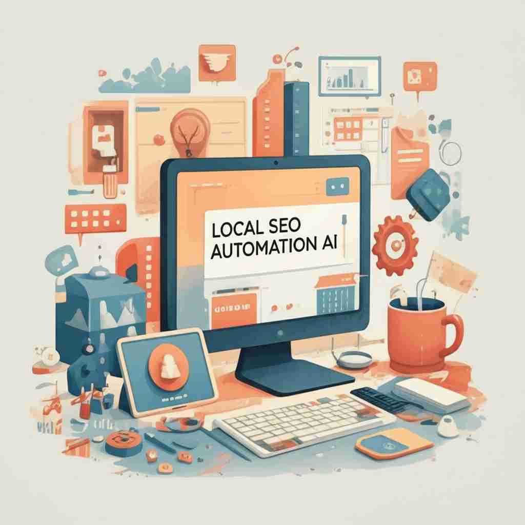 An image illustrating Local SEO Automation with AI