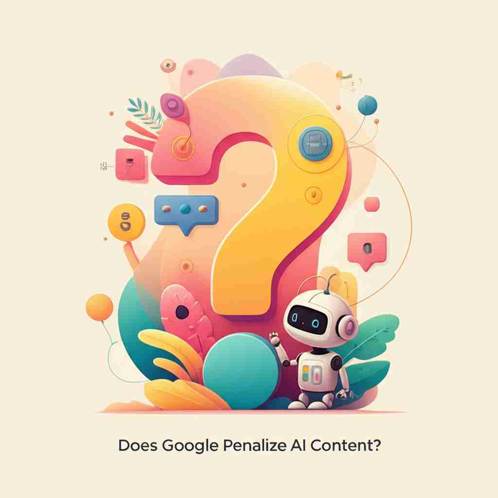 An image illustrating Google doesn’t penalize AI content—86.5% of top pages use some AI, study finds